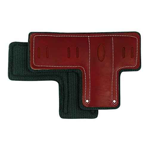 Weaver Leather Arborist T Shaped Climber Pads with Felt Liner , Brown/Black