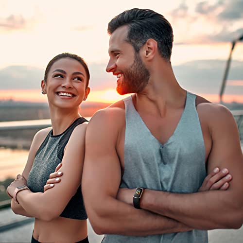 Getino Compatible Fitbit Charge Bands, Soft Breathable Replacement Sport Strap Adjustable Wristbands for Fitbit Charge 5/6, Black