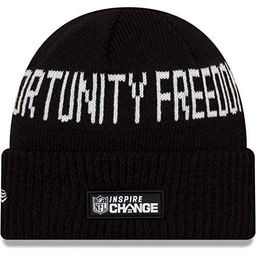 New Era Men's Black Miami Dolphins Team Social Justice Cuffed Knit Hat