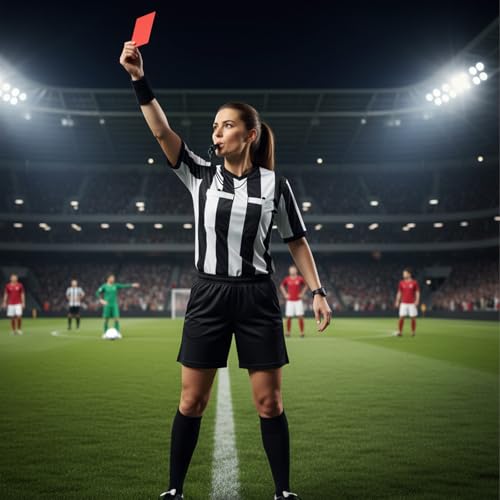 7PCS Soccer Referee Kit with Red & Yellow Cards & Loud Whistle - Match Day Official Tools