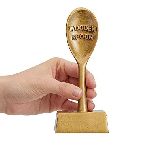Juvale Cook Off Trophy Wooden Spoon Award - 2.5 x 6.2 x 1 in, Mini Bronze Resin - Funny Cooking Contest Trophy for Bake-Off, Chili & Salsa Competitions
