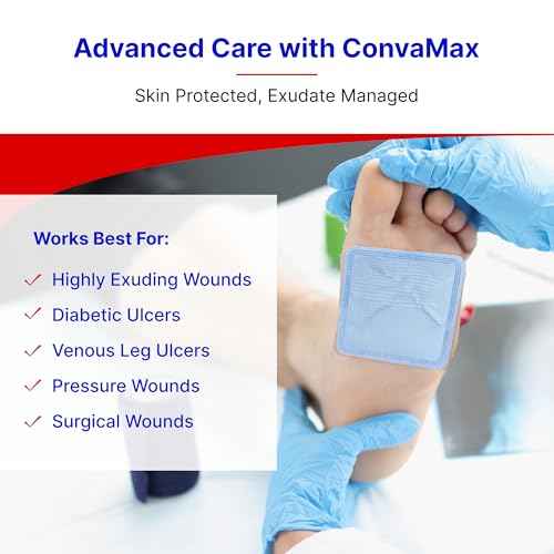 ConvaTec ConvaMax Superabsorber Non-Adhesive Dressing, 6"x8" - Soft Absorbent Wound Dressing with High Fluid Retention, 422571, Box of 10