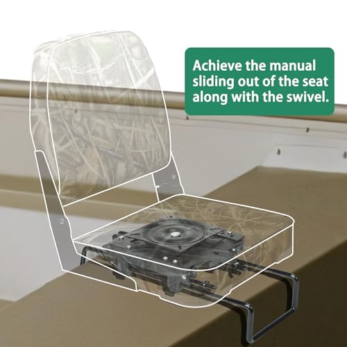 Boat Seat Mount Clamp On Base with Quick Release 360° Swivel