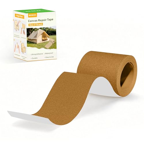 Canvas Repair Tape Self-Adhesive Waterproof Patch - 3x79 Inches Light Brown