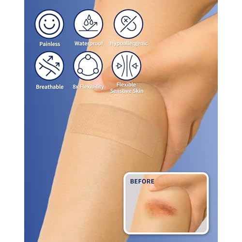 CareUs Pro Elastic & Waterproof Bandages,Latex Free - 20 Count, 1.6 x 4 Inch, Skin-Friendly, 8X Flexibility, Ideal for Sensitive Skin, Gifts for Mom