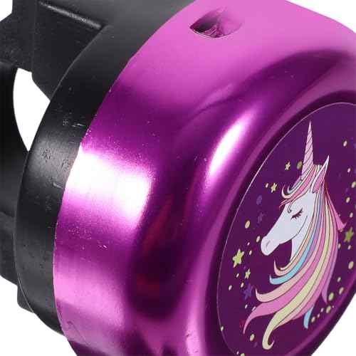 Unicorn Bike Bell for Girls, Purple Pink Bike Bell for Bicycle Scooter Bike Accessory