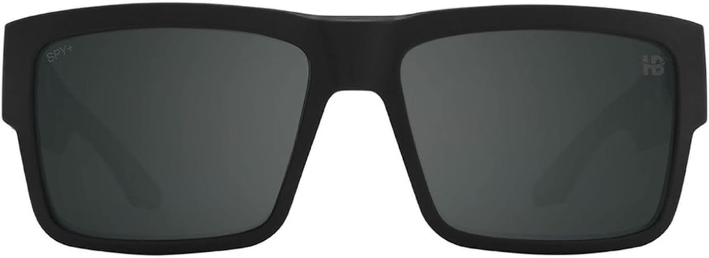Spy Cyrus Sunglasses Matte Black with Happy Boost Black Mirror Polarized Lens + Case