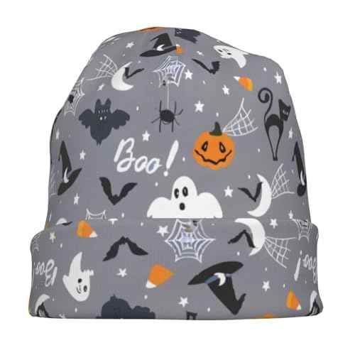 Funny Pumpkins Beanie Hat Halloween Baggy Slouchy Skull Cap Cancer Headwear Chemo Cap Knitted Hat Nightcap for Men Women