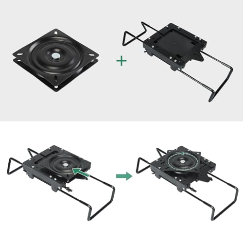 Boat Seat Mount Clamp On Base with Quick Release 360° Swivel
