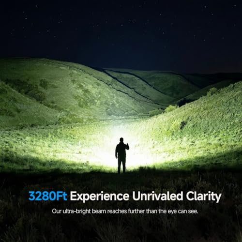 High Lumens Rechargeable LED Flashlight 99,000 Lumens Waterproof 2 Pack