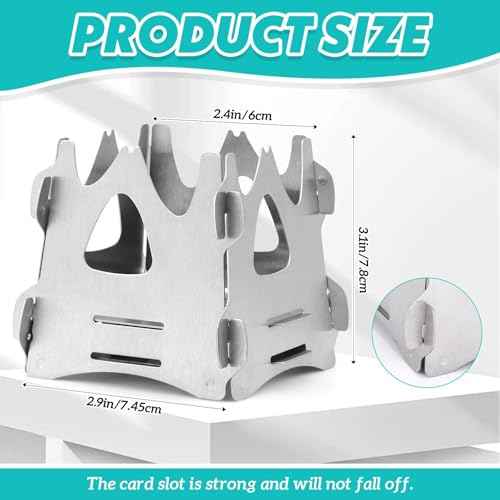 Blulu 2 Pcs Foldable Stove Portable Camping Stove for Outdoor Cooking, Lightweight Easy to Assemble Stove for Camping Backpacking Hunting Hiking Picnic, 2.9 x 2.4 x 3.1 Inches