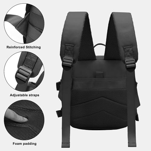 9L Mini Backpack for Men and Women, Small Backpack for Gym Hiking Travel Sports Running (Black)