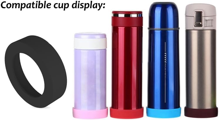 AKOAK Water Bottles Bottom Silicone Sleeve Protective Cover Cap,2.56 Inches,Fit for Cups with Bottom Base Diameter From 2.56 Inches to 2.75 Inches (Pink)