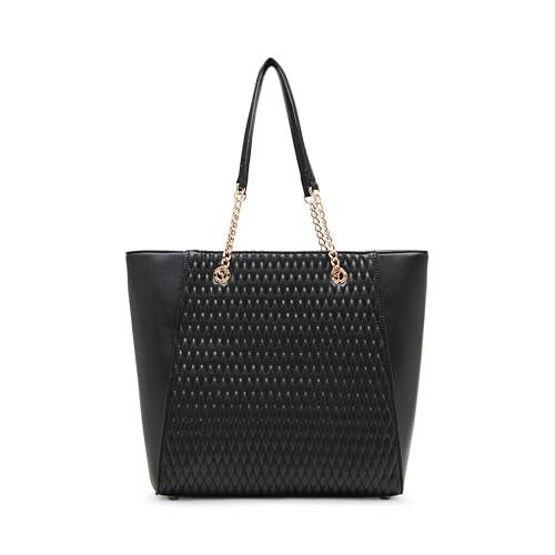 Anne Klein Medium Ruched Tote with Chain Straps