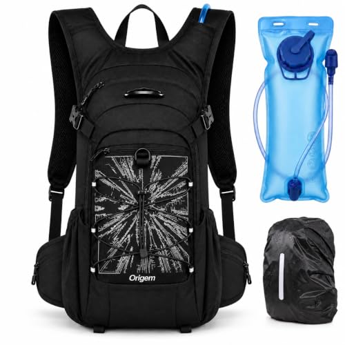 22L Hiking Hydration Backpack with 3L Water Bladder & Rain Cover for Men Women