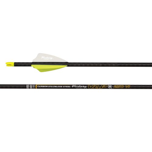 Victory Archery VAP SS 0.166" Micro Diameter Hunting Arrow (Spine: 300, 6 Pack Fletched, Straightness ± 0.001 - Elite - Yellow)