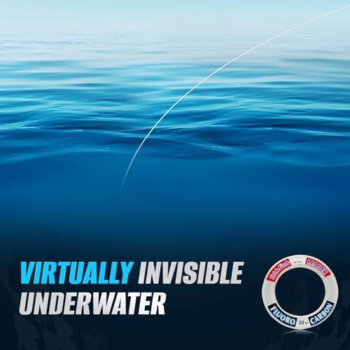 TrikFish Fluorocarbon Leader Line 50 Yards / 20lb Test - Clear, Virtually Invisible