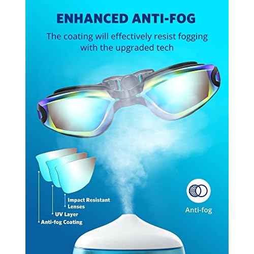 Aegend Swim Goggles, Swimming Goggles No Leaking Full Protection Adult Men Women Youth