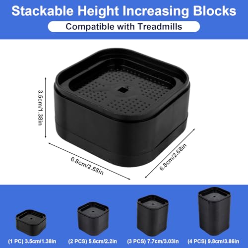 Treadmill Incline Riser Blocks - Stackable, Non-Slip Support for Home Gym