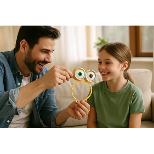 Nicky Bigs Novelties Light Up Eyeball Headband - Monster Alien Funny Playful Googly Eyes Headband - Wacky Flashing Goggles Eyeball Headwear Accessory for Halloweens, Cosplay Parties and More
