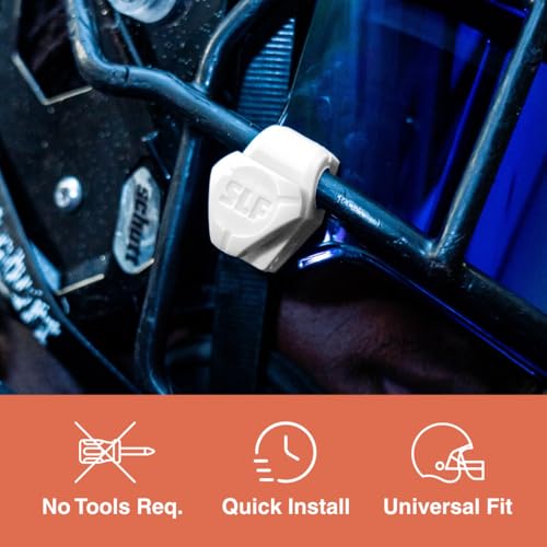 Football Visor Clips - Universal Fit for Quick & Secure Helmet Installation - White