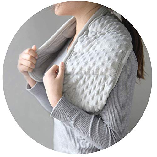 Weighted Shoulder Wrap - Gray 4 Pounds Minky Comfort Wrap for Neck & Shoulders