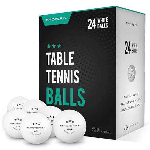 PRO SPIN Ping Pong Balls - 3-Star Premium White Table Tennis Balls | High-Performance 40+ ABS Professional Quality | Ultimate Durability for Indoor & Outdoor Ping Pong Tables