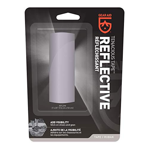 Gear AID Tenacious Tape Reflective Roll for Adding Visibility to Safety Jackets, Rain Gear, Bike, Shoes and Outdoor Gear, Various Sizes