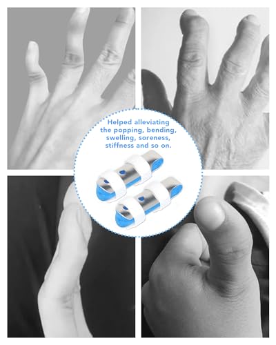 Large Metal Finger Splint Support Brace 2PCS Blue All Sizes