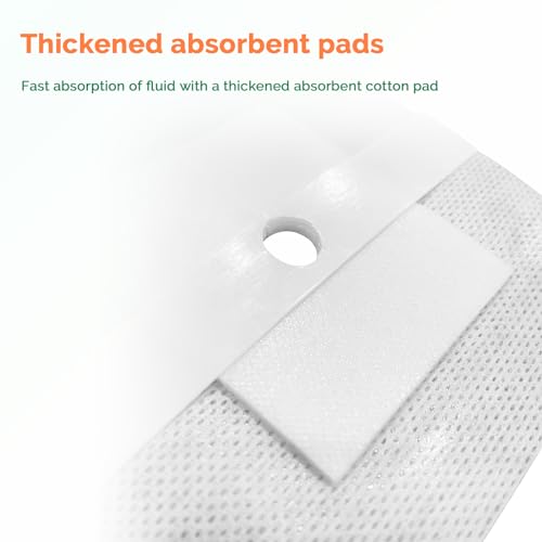 Split Drain Adhesive Bandages - 4" x 4" 15Pcs PD Catheter Feeding Tube Pads - G Tube Covers Foley Tubing Stabilization Device - Peritoneal Dialysis Accessories Catheter Patch Supplies