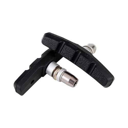 2 Pairs Bike Brake Pad Set - Professional Mountain and Road Bicycle 70mm V-Brake Pads - Bike Brake Blocks Kit with Hex Nut and Shims - No Noise No Skid - Black
