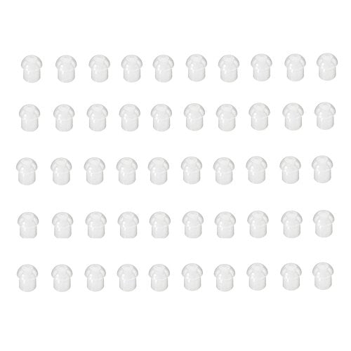 Replacement Mushroom Ear Tips for Radio Earbuds 50 pcs - Acoustic Tube Style