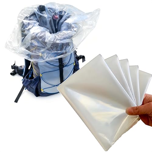 Heavy-Duty Nylon Backpack Liner Bags 20x36 Inch - 10 Pack for Camping & Travel
