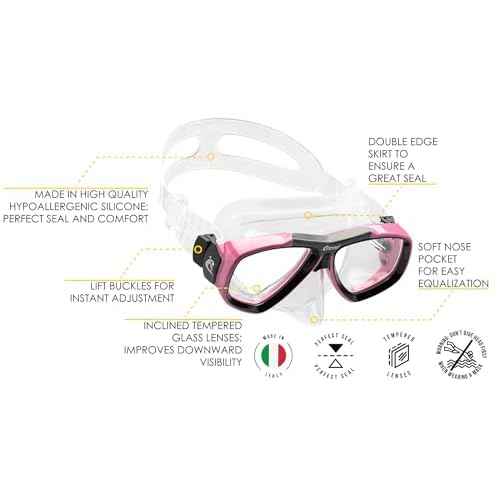 Cressi Adult Snorkel Kit- Lightweight Mask & Snorkel Combo for Snorkeling- Focus & Supernova Dry - Designed in Italy