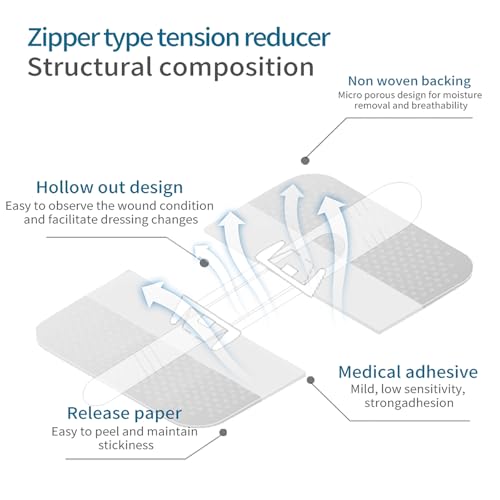 Wound Closure Strips Zip Stitch Sutures Butterfly Bandages Kit 6x8cm Emergency Laceration