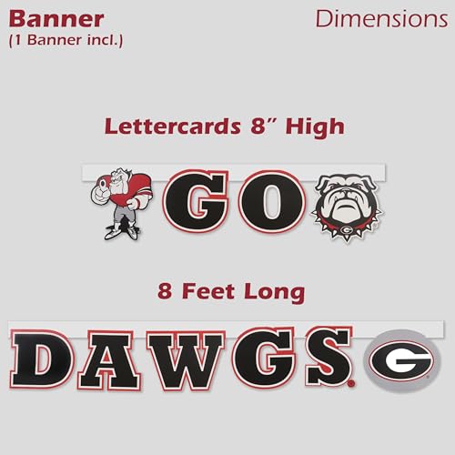 Georgia Bulldogs Banner 8 Ft Game Day Tailgate Decor - School Spirit Celebration