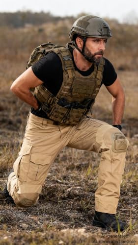 Tactical Knee Pads for Combat and Outdoor Activities - Khaki