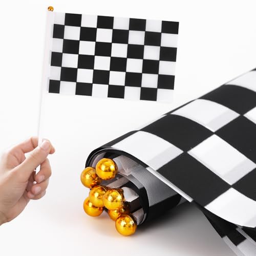 24PCS Sports Safety Cones with Checkered Flags for Soccer and Basketball Training
