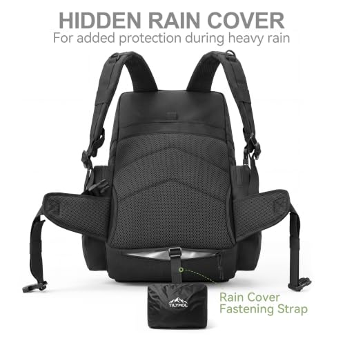 TILYMOL 55L Military Tactical Backpack Black - Large Assault Pack