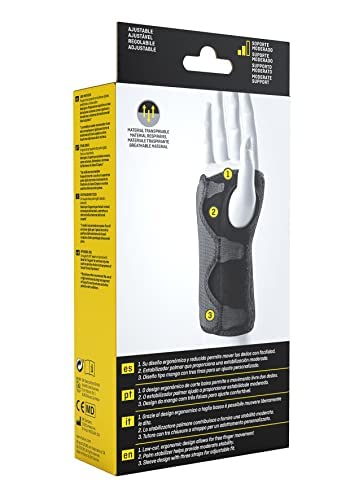 FUTURO Comfort Stabilizing Wrist Brace 10770ENR - Adjustable, Black & Gray, 1 Pack