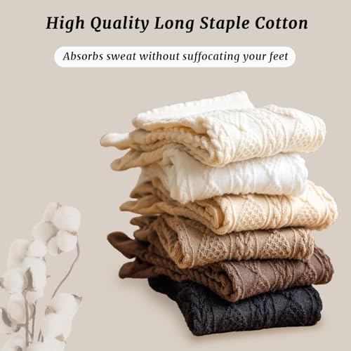 Multicolor Cotton Toe Socks Women, Five-Finger Crew Athletic Socks - Comfortable Breathable Fit