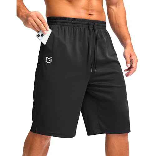 G Gradual Men's Athletic Shorts with Pockets 11" Long Basketball Shorts Lightweight Quick Dry Gym Workout Shorts for Men