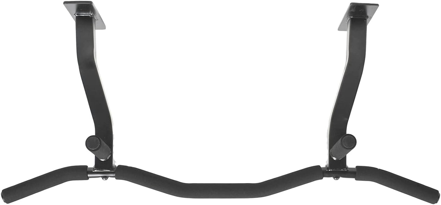 Ceiling Mount Pull Up Bar with Reversible Risers for 16 and 24 Inch Joists with Optimum Grip Spacing by Ultimate Body Press