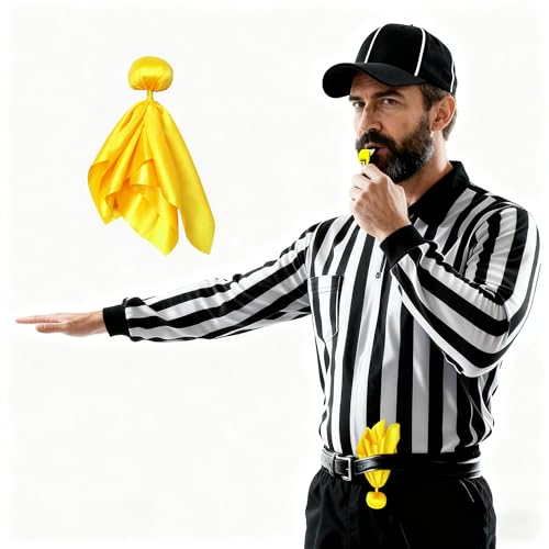 16 Pack Yellow Penalty Flags for Football and Lacrosse Referee Games