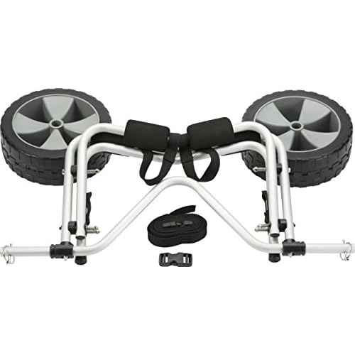 attwood 11930-4 Kayak and Canoe Cart, Large-Diameter Wheels, No-Deflate Tires, Carries Up to 100 Pounds, Aluminum