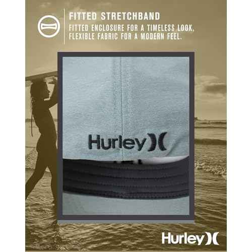 Hurley Men's Caps - Flexfit and Quick-Dry Phantom Curved Baseball Caps for Men - Classic Mens Trucker Hats (S-XL)