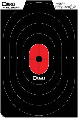 Caldwell Silhouette Center Mass Targets with Hi Vis Flake Off Material and Strong Construction for Outdoor, Range, Shooting and Hunting