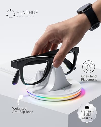 Smart Glasses Charging Dock RGB Stand for Ray-Ban Meta & Oakley HSTN