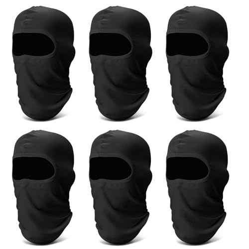 Fivali 6 Pack Balaclava Ski Face Mask: Cooling Neck Gaiter Full Head Mask for Men Women