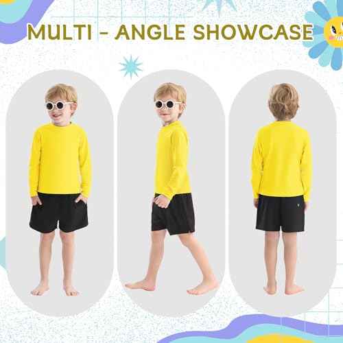 American Trends Kids Rash Guard: UPF 50+ Sun Protection Rashguard for Outdoor Athletic - Long Sleeve Sun Shirts 2-9T